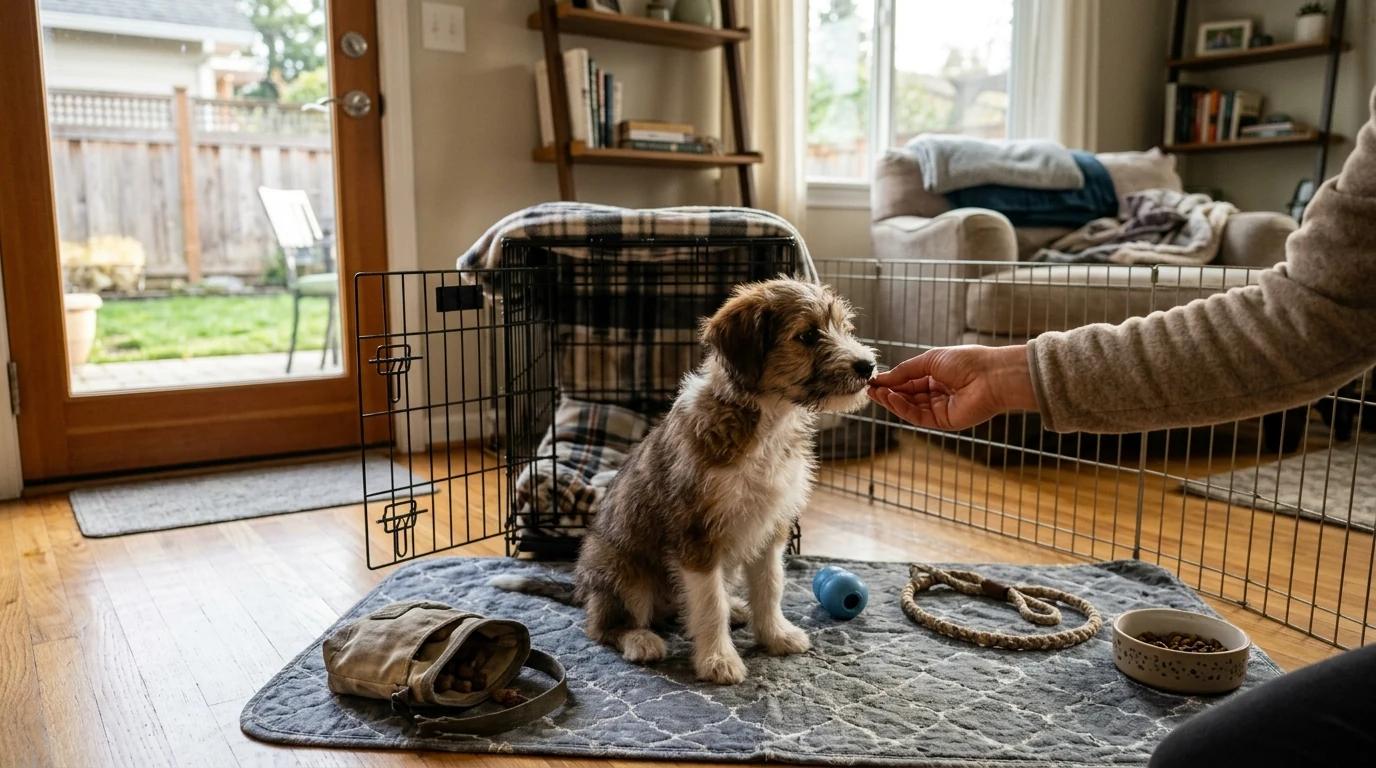 4-Week Puppy Training Plan: Potty, Crate, Commands