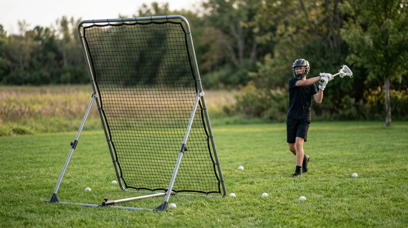 5x7 Lacrosse Rebounder Net: Adjustable Pitchback Trainer