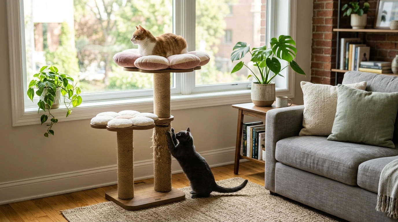 Flower Cat Tree Guide: Sisal Posts & Stable Perch
