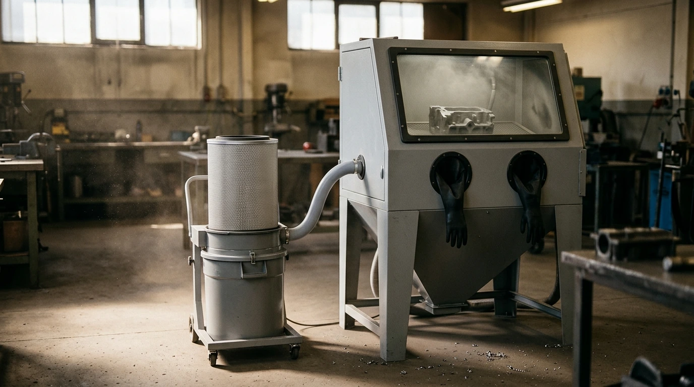 1.6HP Dust Collector for Sandblasting Cabinets: Clearer View