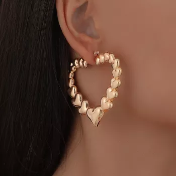 Heart Bamboo Hoop Earrings: Summer Statement Style